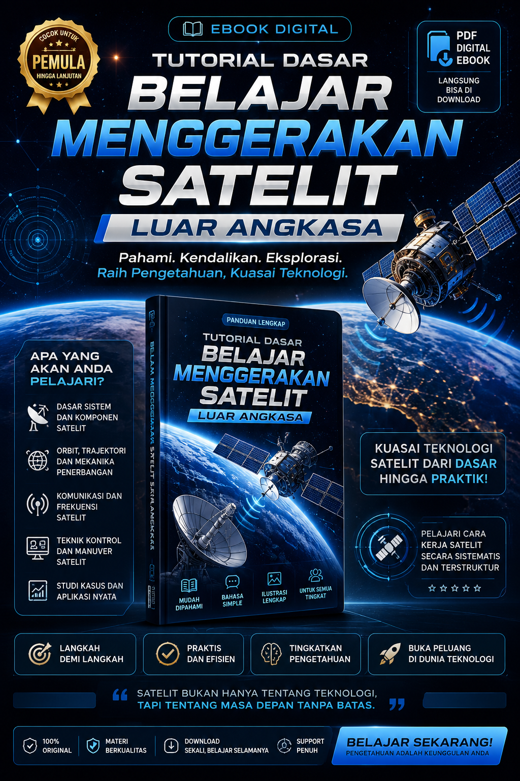 Belajar Menggerakan Satelit Luar Angkasa